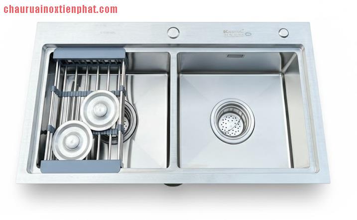 Chậu rửa bát bậc thang cân 304 (KT:820x450x240)