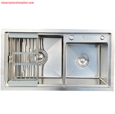 Chậu rửa bát Kagol bậc thang lệch inox 304 (KT:82x45x24)
