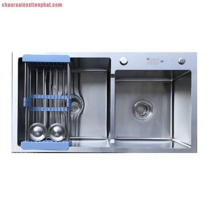 Chậu rửa bát Kagol hai hố lệch (KT: 78x43x24 cm)