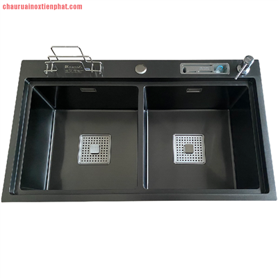 Chậu rửa bát kagol inox phủ nano có cài dao (KT:82x48x24cm)