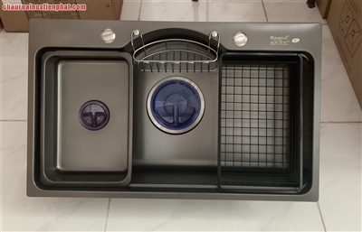 Chậu rửa bát Kagol inox phủ nano đen 7848