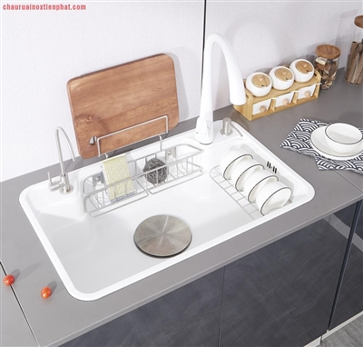 Chậu rửa bát Kagol một hố phủ trắng