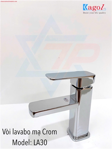 Vòi lavabo Kagol lõi đồng chân vuông cao 16cm