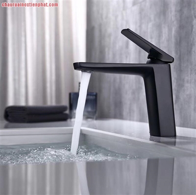 Vòi lavabo Kagol đồng mạ nano đen
