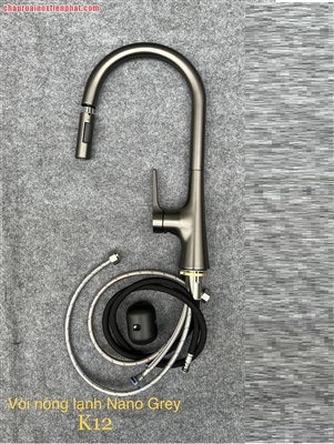 Vòi rửa bát Kagol lõi đồng phủ nano xám