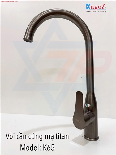 Vòi rửa bát nóng lạnh Kagol mạ nano xám