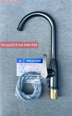 Vòi rửa bát nóng lạnh Kagol mạ nano xám