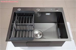 Chậu rửa bát 1 hố inox phủ nano 68x45cm